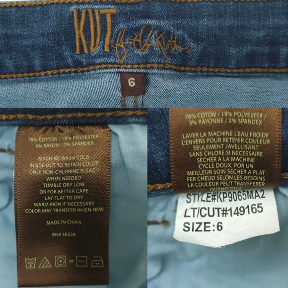 Kut From The Kloth Boyfriend Jeans Womens 6 Straight Mid Rise KP9065MA2 Denim - Picture 8 of 16